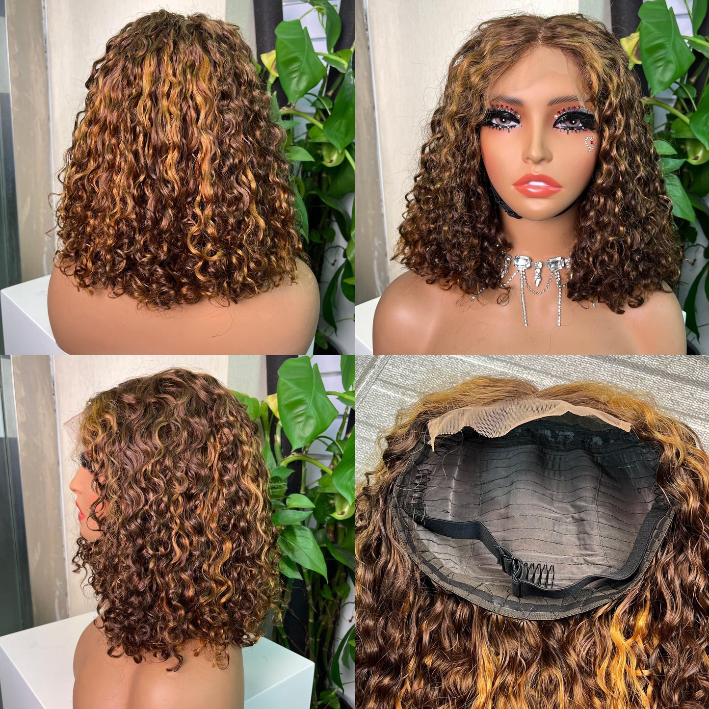 Highlight SDD Natural 5x5 Glueless Lace Frontal 250% Density Water Wave Human Hair Wig