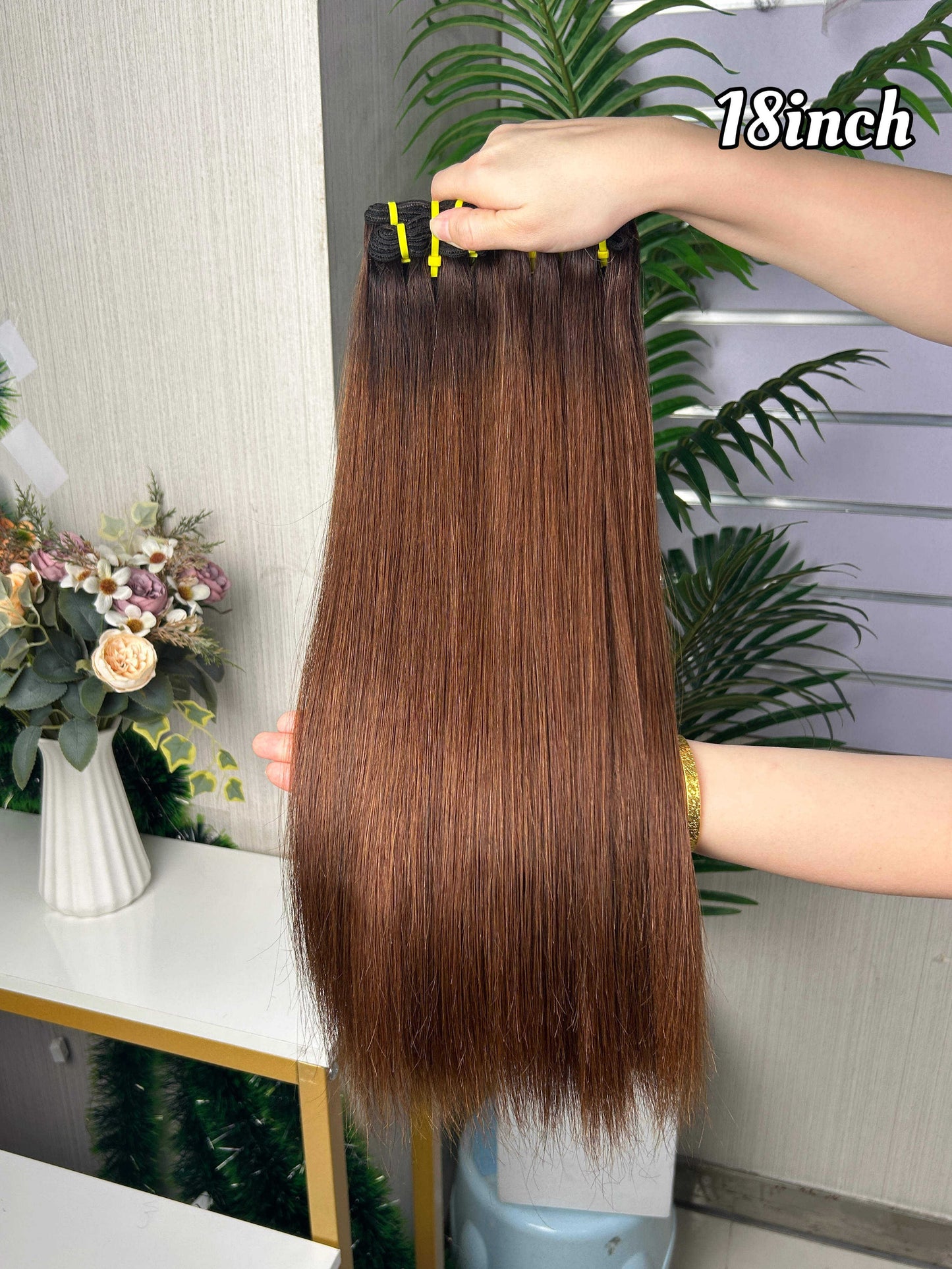 Bone Straight Hair Bundles Brown Color High Quality Top Selling Wholesale Factory Price