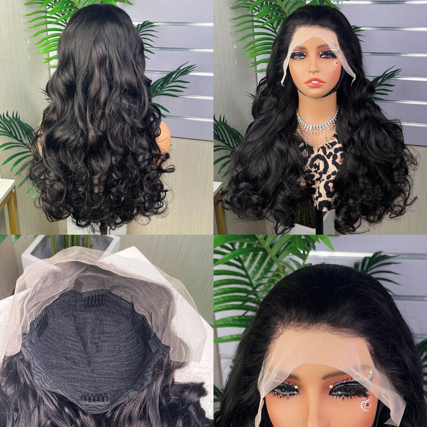 High Quality and Full Density Bouncy Loose Curl SDD Super Double Drawn Full Frontal Wig Human Hair 300% Density