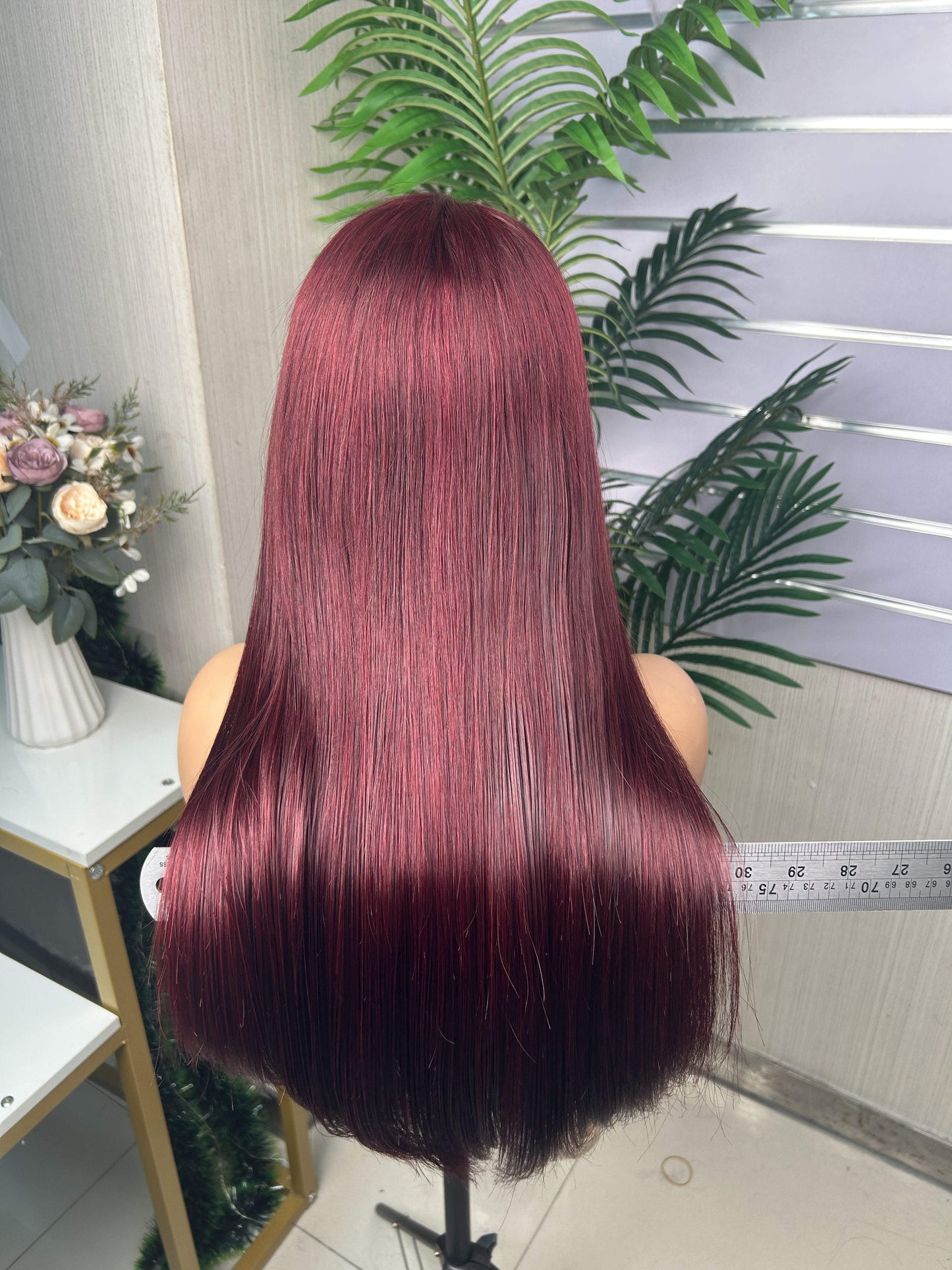 Wholesale Wig 100% Human Hair SDD Vietnam Bone Straight Bob Wig 5*5 Lace Closure Bob Wig Wine Color