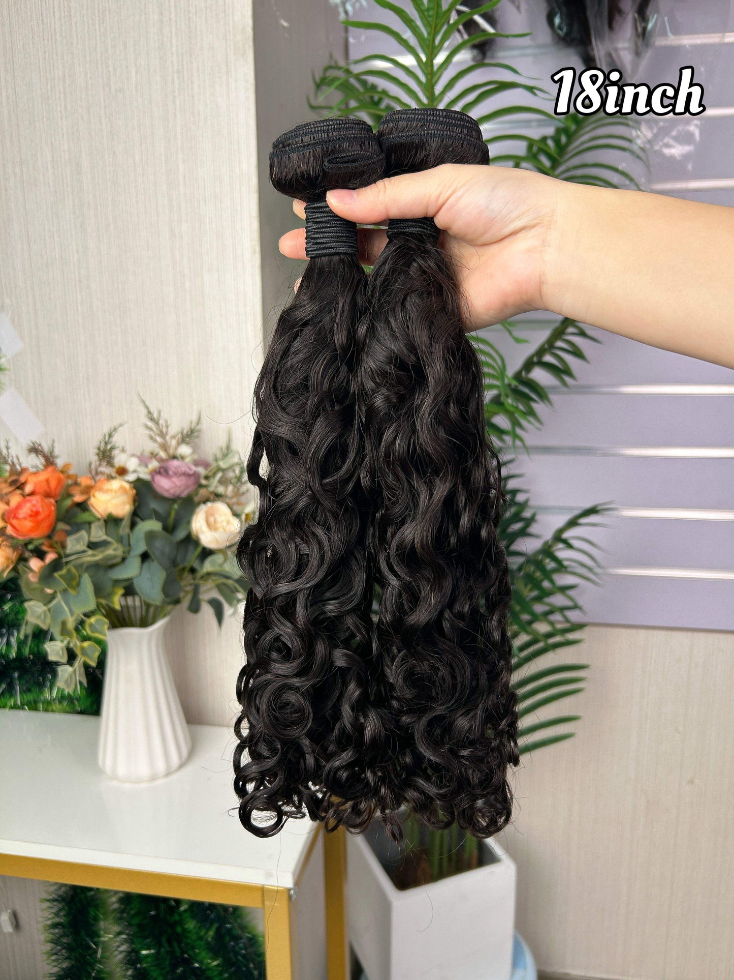 Wholesale Hot Selling Water Wave Bundle 100g Per Pack Super Double Drawn Hair Extension 100% Human Hair