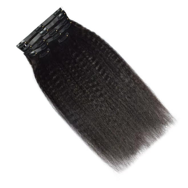 Burmese Curly Seamless Clip Ins 100% Human Hair Raw Pu Clip in Full and Thick Natural Invisible Seamless Clip in Hair Extension