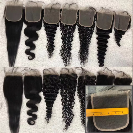 5X5 Transparent Lace Closures