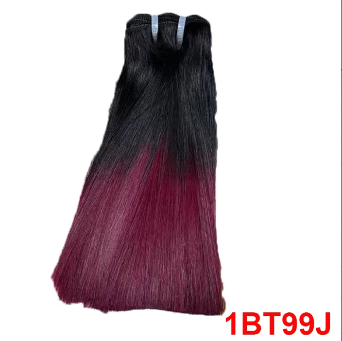 Bone Straight Human Hair Bundles with 2x6 Lace Closure Color Vietnam Super Double Draw Raw Hair Bundles Extention
