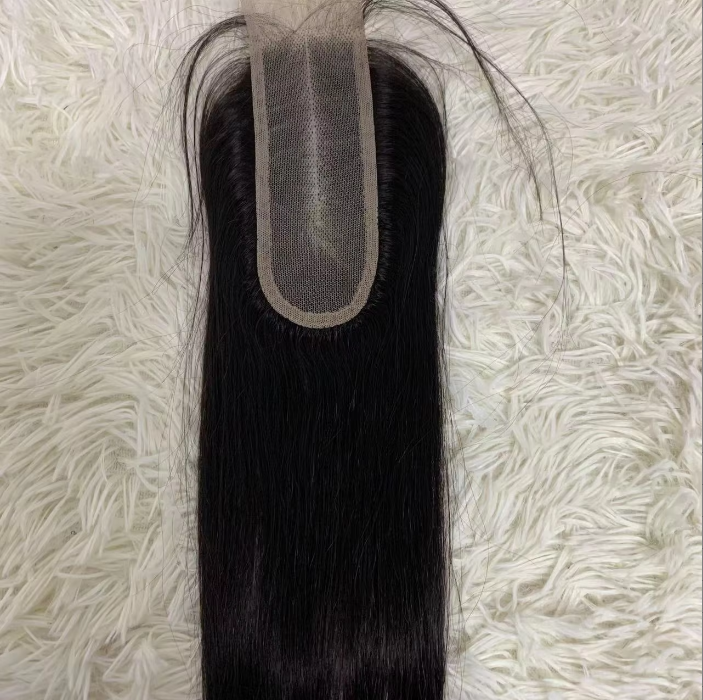 Bone Straight Human Hair Bundles with 2x6 Lace Closure Color Vietnam Super Double Draw Raw Hair Bundles Extention