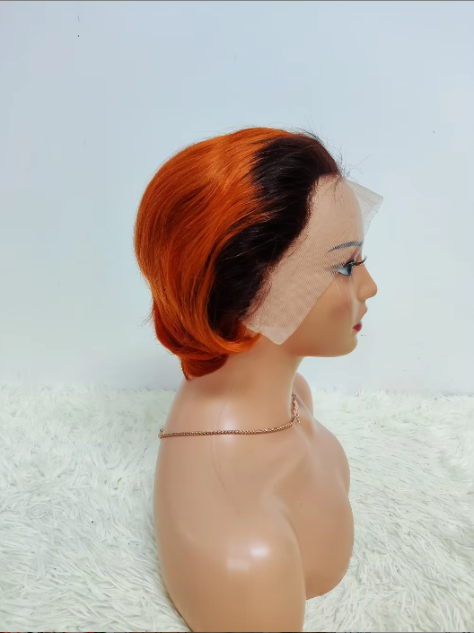 Promotion 10$ Pixie Straight 13x4 Lace Frontal Wigs Wholesale Brazilian Wigs 100% Human Hair Wigs for Black Woman