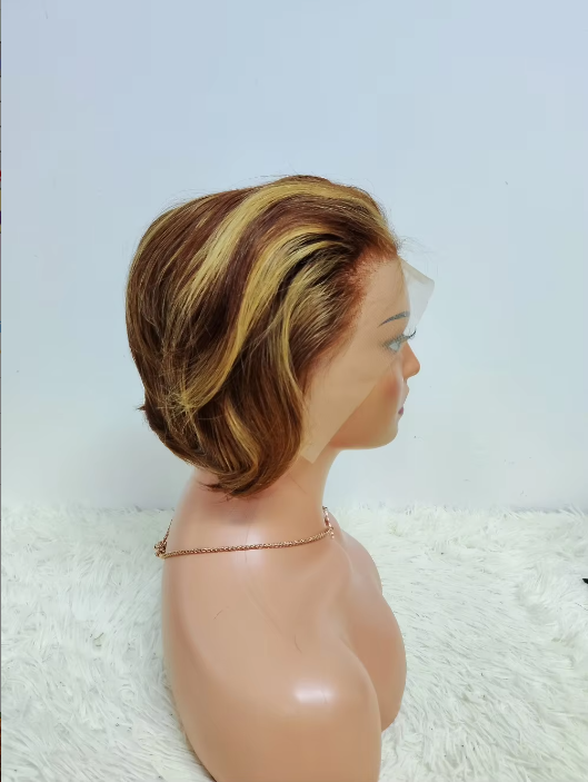 Promotion 10$ Pixie Straight 13x4 Lace Frontal Wigs Wholesale Brazilian Wigs 100% Human Hair Wigs for Black Woman