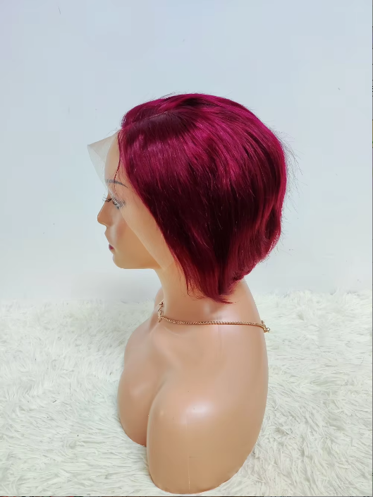 Promotion 10$ Pixie Straight 13x4 Lace Frontal Wigs Wholesale Brazilian Wigs 100% Human Hair Wigs for Black Woman