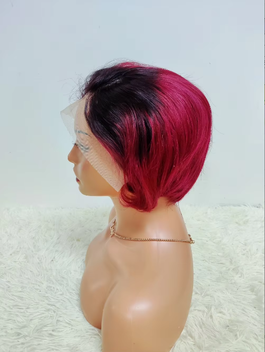 Promotion 10$ Pixie Straight 13x4 Lace Frontal Wigs Wholesale Brazilian Wigs 100% Human Hair Wigs for Black Woman