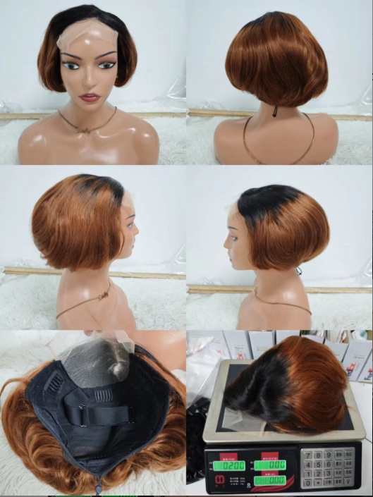Promotion 210gram 26$ 5x5 Lace Closure Pixie Short Cut Wigs Wholesale Brazilian Wig 100% Human Hair Wigs for Black Woman