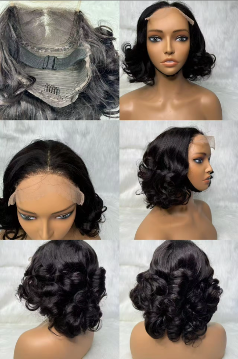 53$ Promotion 5x5 Loose Wave Wigs 14inch Ombre Color Raw Virgin Hair Wigs 4/350 1B/99J 4/27 Lace Closure Curly Wigs