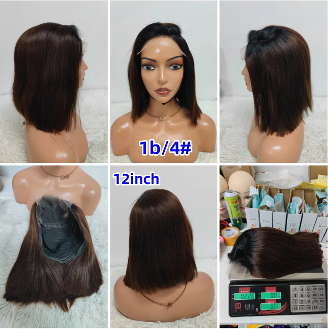 Promotion Glueless Wigs 12A SDD Double Drawn C Part 5x5 Lace Closure Bob Wigs 8 10 12 14 Inch 100% Human Hair Wholesale