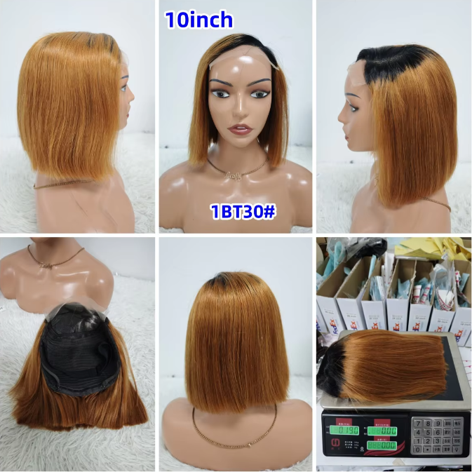 Promotion Glueless Wigs 12A SDD Double Drawn C Part 5x5 Lace Closure Bob Wigs 8 10 12 14 Inch 100% Human Hair Wholesale