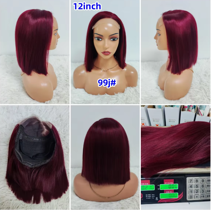 Promotion Glueless Wigs 12A SDD Double Drawn C Part 5x5 Lace Closure Bob Wigs 8 10 12 14 Inch 100% Human Hair Wholesale