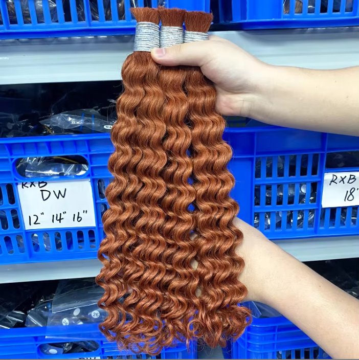 Hot Selling 2026 Raw Hair Braiding Deep Wave Afro Kinky Bulk Human Hair Wholesale Wet and Wavy Human Hair Bulk