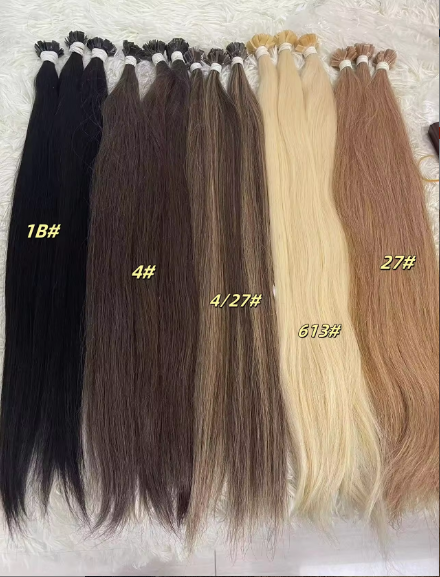 Flat Tip Human Hair Extensions Virgin Remy Hair Wholesale Blonde 27# Color 50Gram/Pack 18-30inch Natural Straight Hair