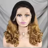 13*4 Loose Wave 300% Wholesale Full Lace Frontal Wig for Black Women Brazilian Highlight Color Lace Front Wigs