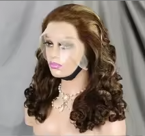 13*4 Loose Wave 300% Wholesale Full Lace Frontal Wig for Black Women Brazilian Highlight Color Lace Front Wigs