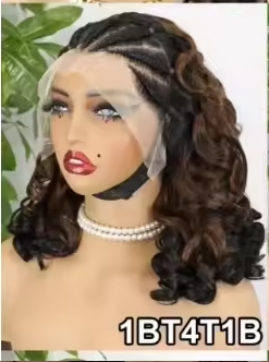 250% 13x4 Lace Frontal Braid Loose Human Wigs Wholesale Natural Colored Raw Virgin Hair Wigs with Closure