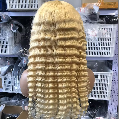 Raw Virgin Hair 10A Blonde 613 200% 13x4 Transparent Lace Frontal Wigs P30/613 Straight Human Hair for Black Woman