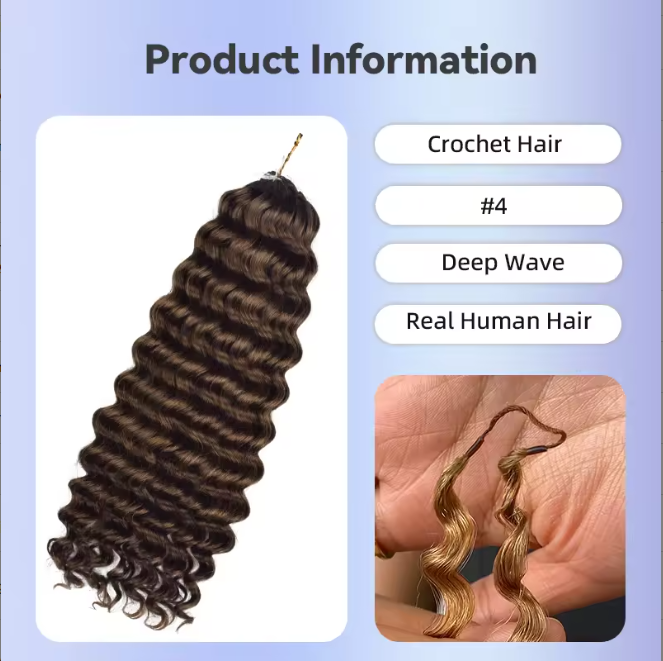100%Unprocessed Wholesale Price Vietnamese Hair Crochet Human Hair for Braiding Deep Wave Feathers Crochet Hair Extensions