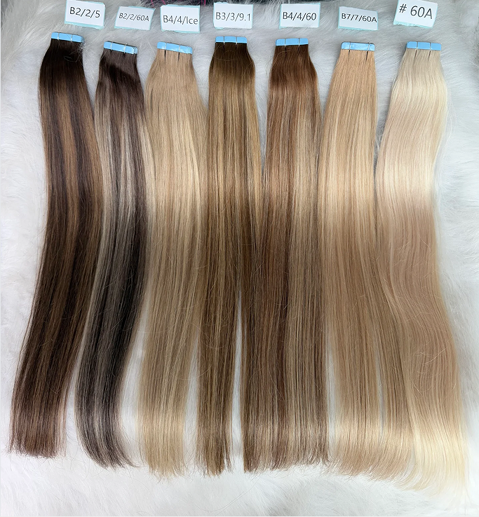 Luxe Virgin human hair color Tape-In Hair Extensions