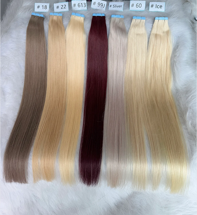 Luxe Virgin human hair color Tape-In Hair Extensions