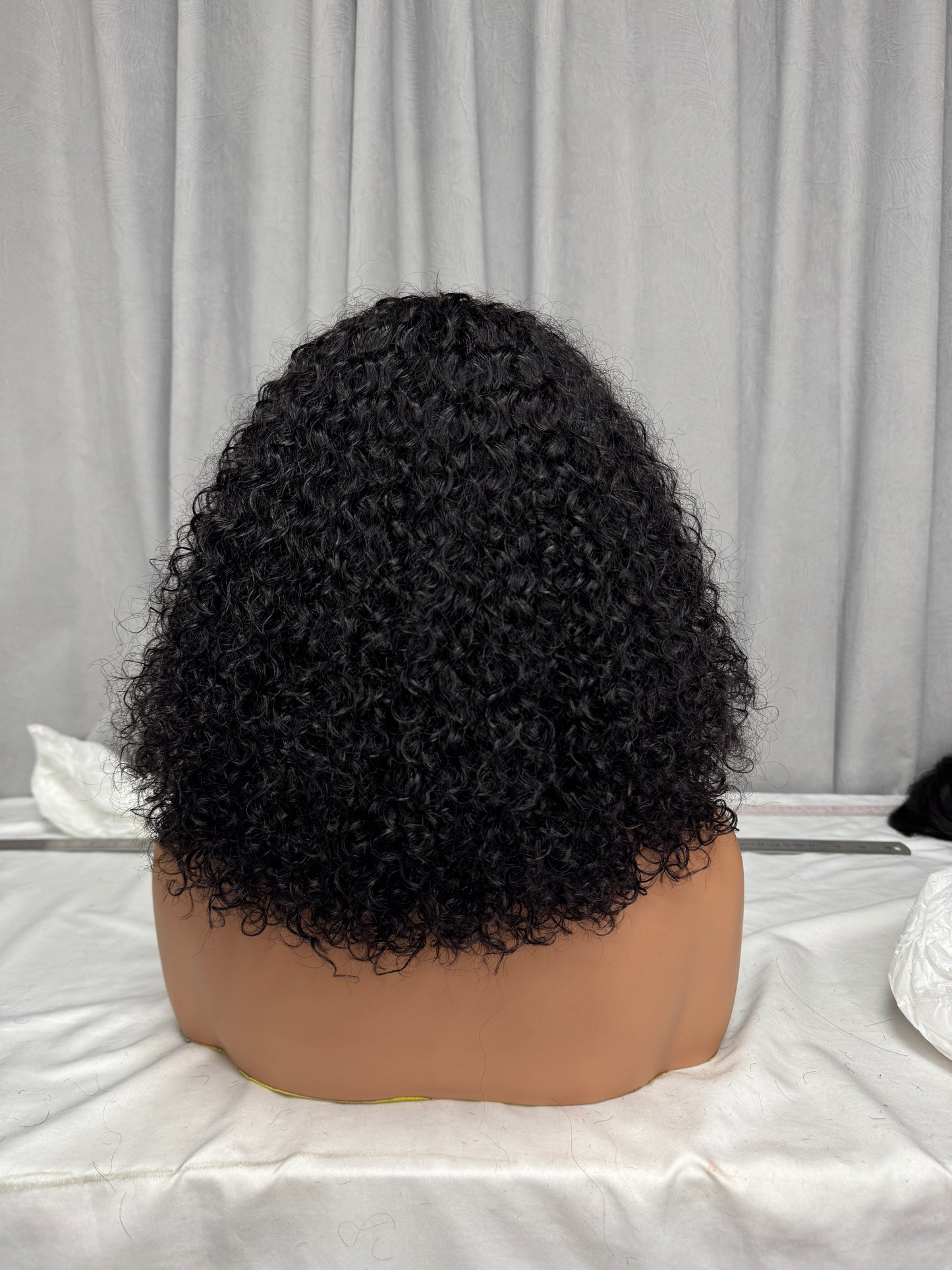 Glueless Wig 300% Human Hair With Bangs Afro Kinky Curly Full Machine Made Wigs