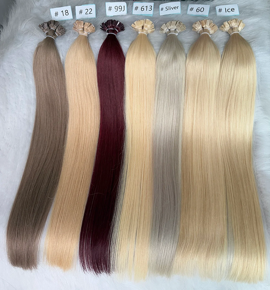 Luxe Virgin human hair color k tip Hair Extensions