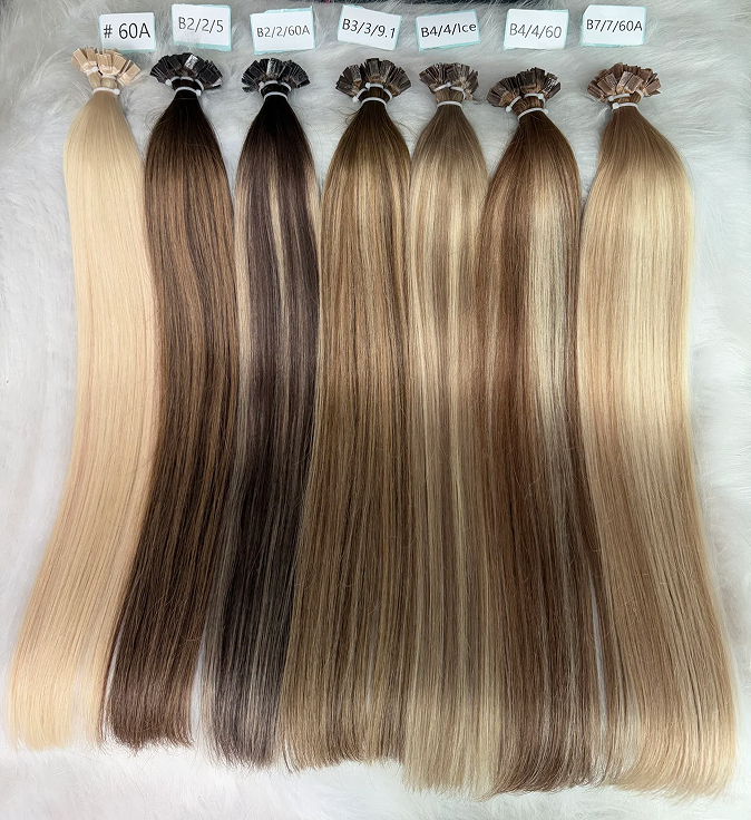 Luxe Virgin human hair color k tip Hair Extensions