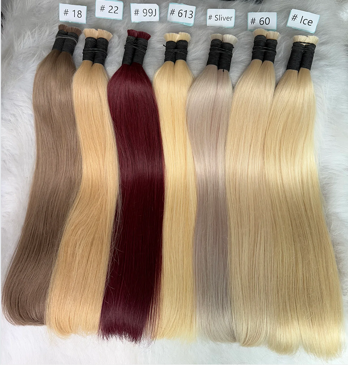Top quality Luxe Virgin Human Hair color Bulk for Braiding