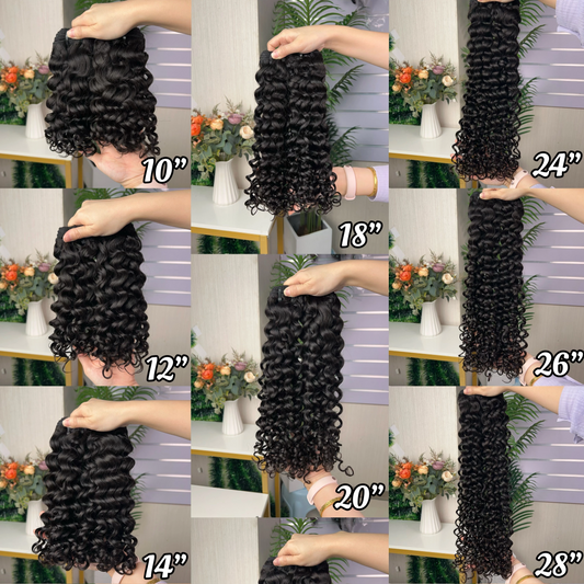 Double Drawn Deep Wave Hair Bundle 100% Human Hair