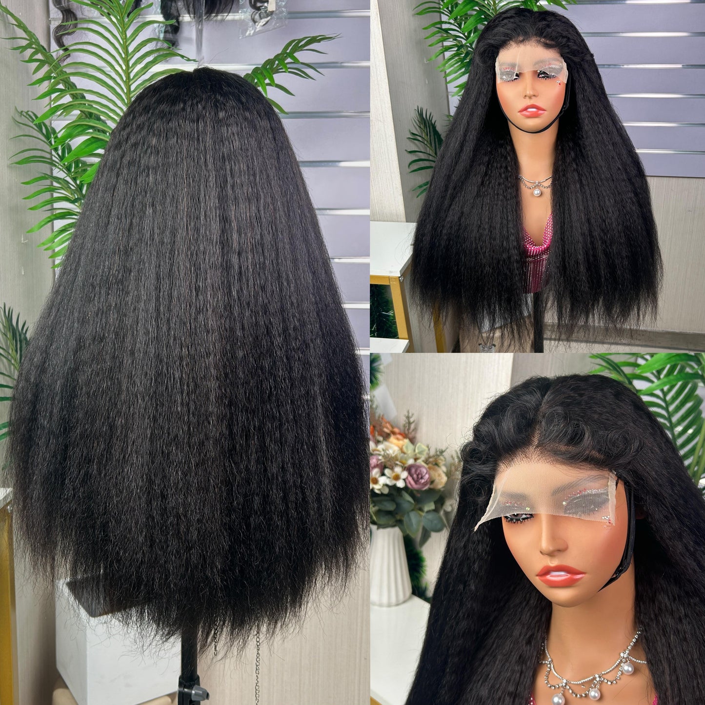 Factory Price Wig SDD 12-26 Inches Yaki Straight Glueless 5*5 Lace Closure Wig