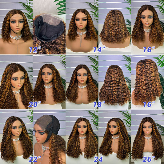Wholesale SDD Quality Burmese Curl Closure Wig Full Density 100% Human Hair 5x5 Glueless Lace Closure Wig Wine Color