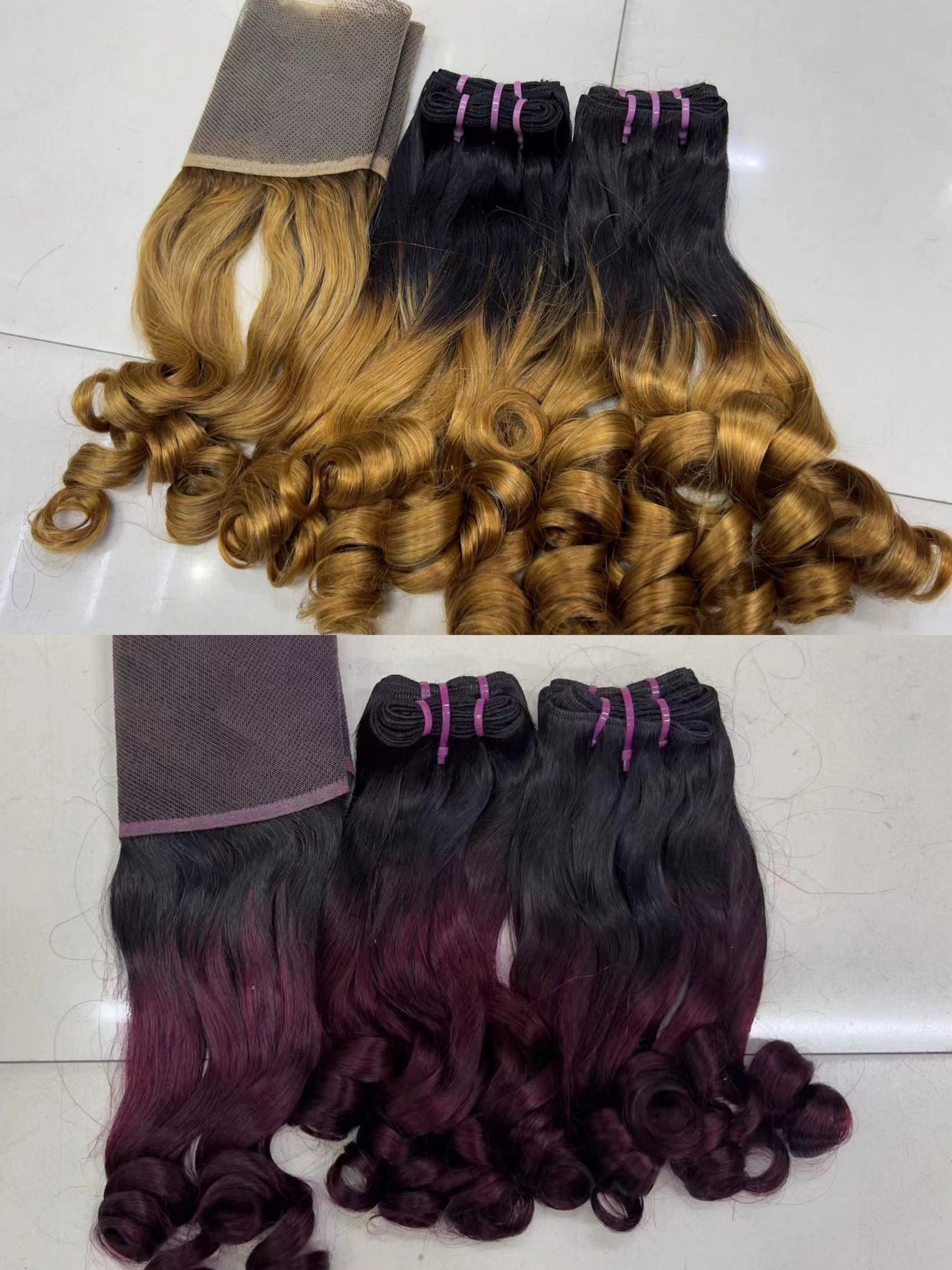 12A SDD Cuticle Alinged Raw Virgin Hair Extensions 1B30, 1B/bug, P427 Colored Unprocessed Pixie Curly Human Hair Weave