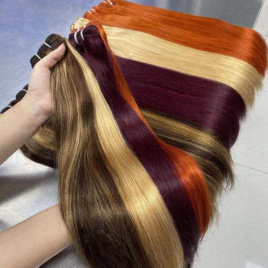 Straight 350# Brazilian Human Hair Bundle Raw Hair Bundles Cuticle Aligned Wholesale Hair Vendors Virgin Bundles in Bulk