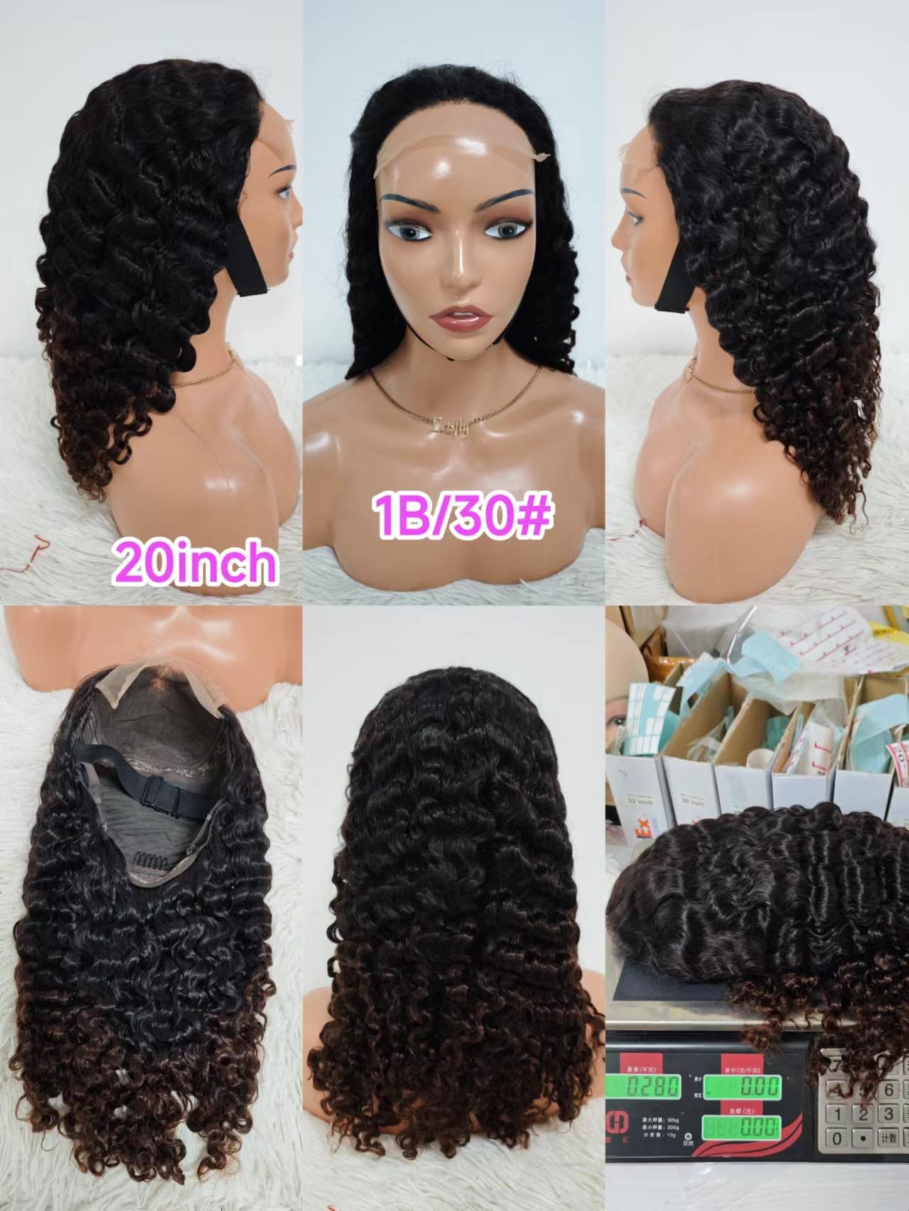 75$ Promotion Burmese Deep Curly 5x5 Lace Closure Wigs 100% Human Hair 18 20 22inch Virgin Hair Wigs Color Wholesale 10A