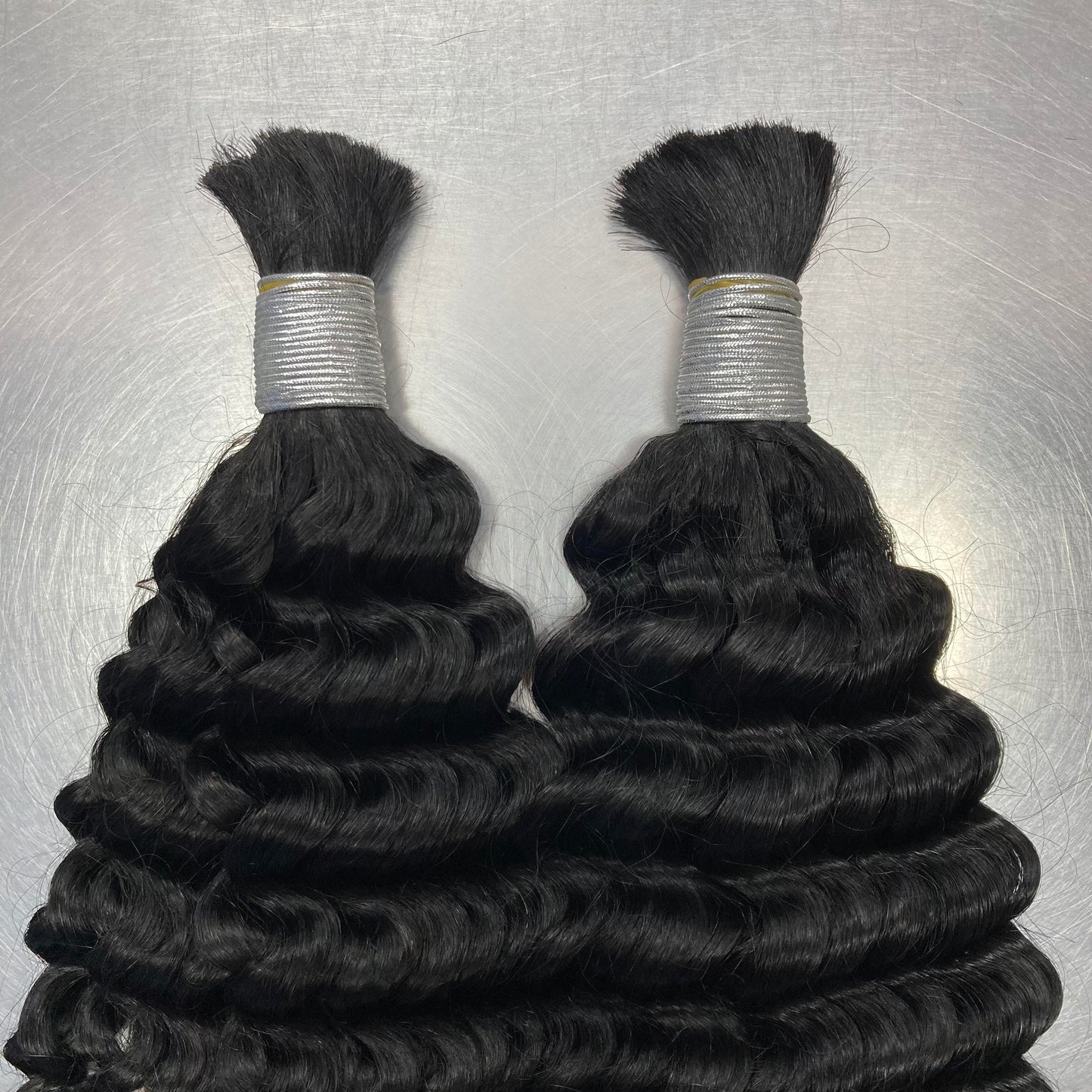 Hot Sale Wholesale Price 100% Vietnamese Super Double Drawn Human Hair Braiding Bulk Deep Wave Color 1B#