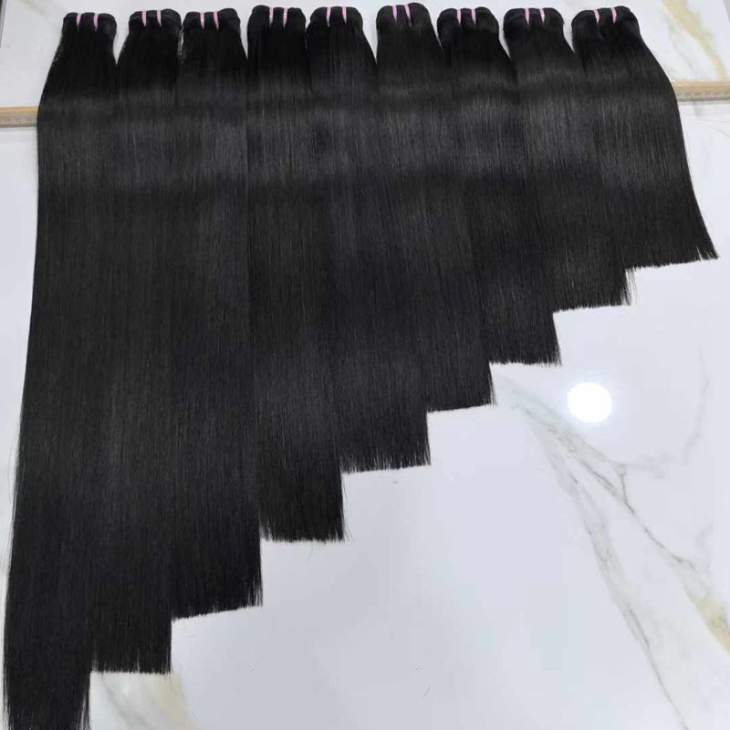 Factory Wholesale Burmese Straight Vietnamese Hair Weaves 99J SDD Machine Double Weft Ready to Use Hair Bundles for Black Women