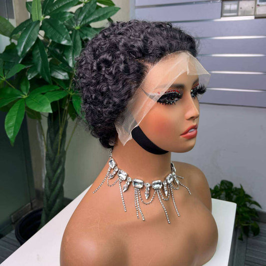 100% Human Hair 13x4 Frontal Curly Wig