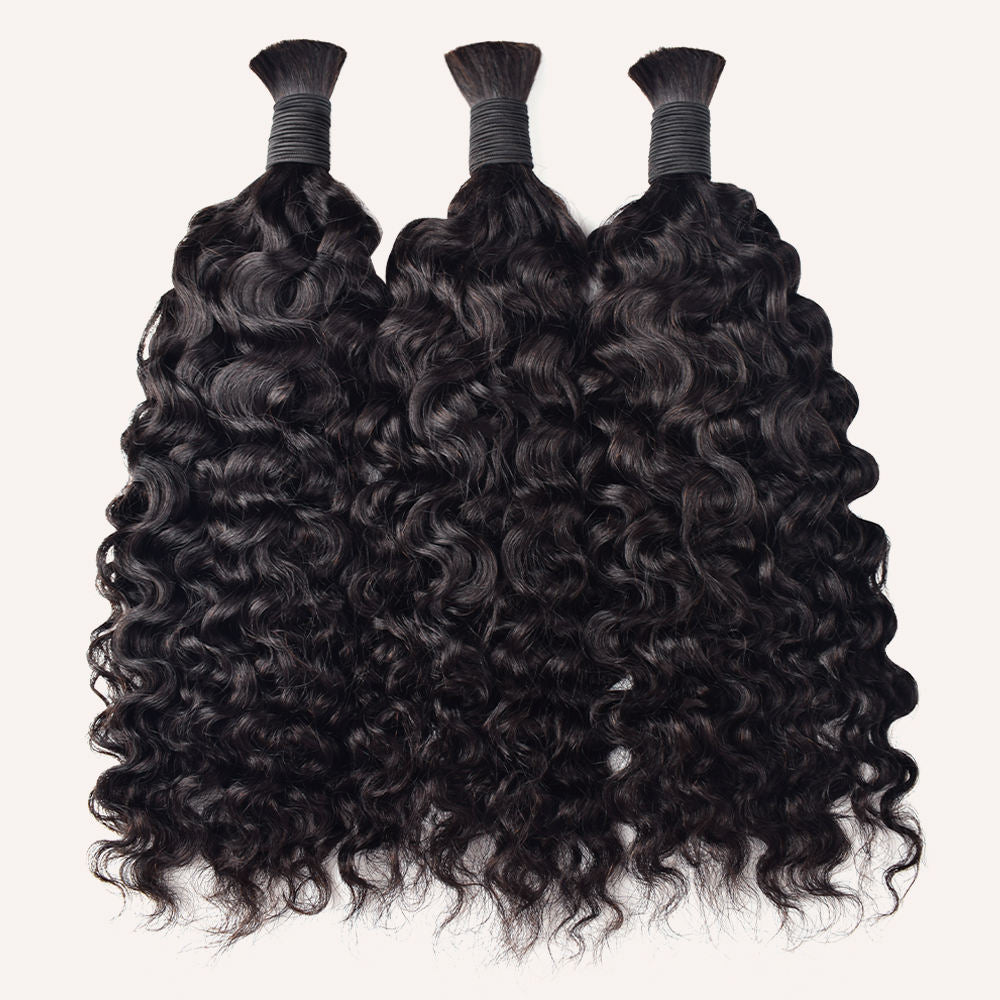 Burmese Curly Human Hair Bulk Vendors Virgin Original Braiding Hair Bulk No Weft Salon Quality