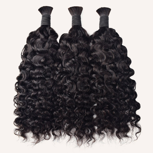 Burmese Curly Human Hair Bulk Vendors Virgin Original Braiding Hair Bulk No Weft Salon Quality
