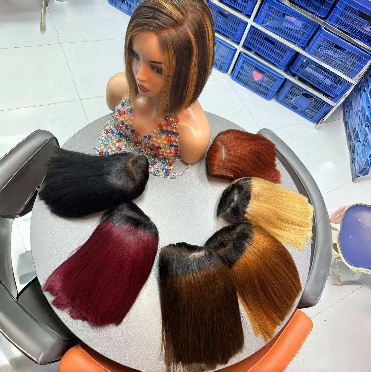 Promotion Glueless Wigs 12A SDD Double Drawn C Part 5x5 Lace Closure Bob Wigs 8 10 12 14 Inch 100% Human Hair Wholesale