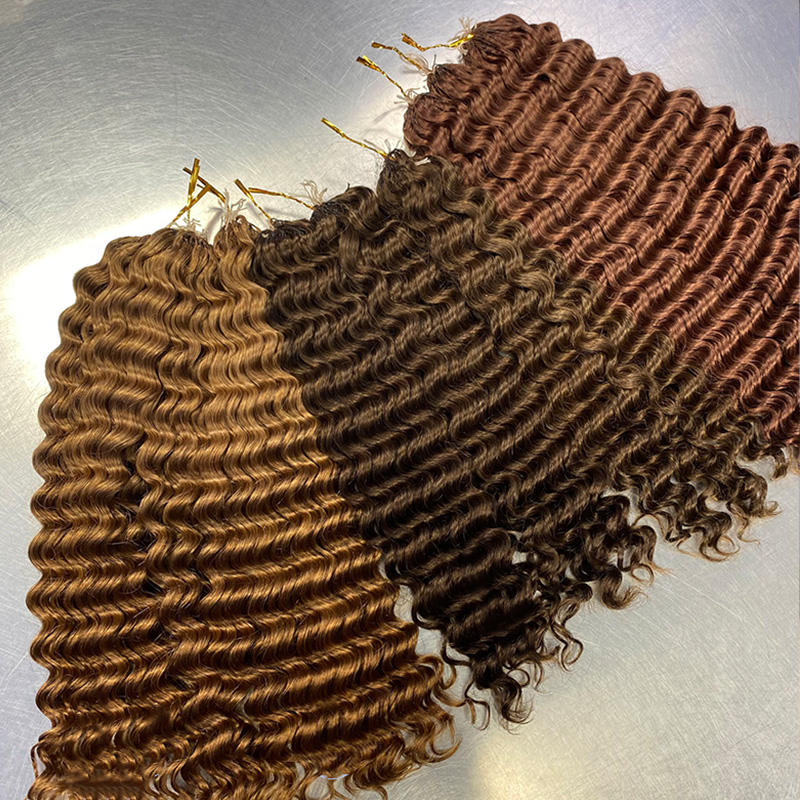 100%Unprocessed Wholesale Price Vietnamese Hair Crochet Human Hair for Braiding Deep Wave Feathers Crochet Hair Extensions