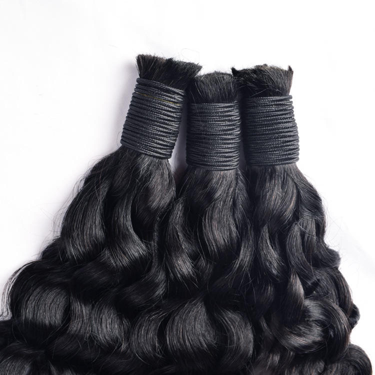 100% Raw Human Hair Bulk Italian Curly Virgin Cuticle Aligned Braiding Hair Braids Hair Extension for Black People