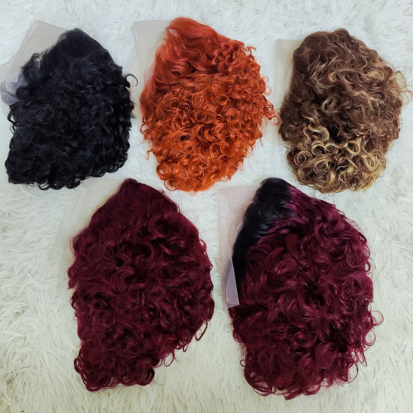 Promotion 8$ 1PCS Pixie Curly Lace Frontal Wigs Wholesale Brazilian Wig Short Cut 100% Human Hair Black Woman 110gram