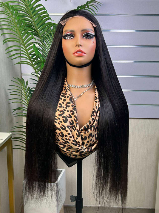 Sdd Vietnam Bone Straight Wig Super Double Drown Raw Hair 5x5 Straight HD Lace Closure Wigs