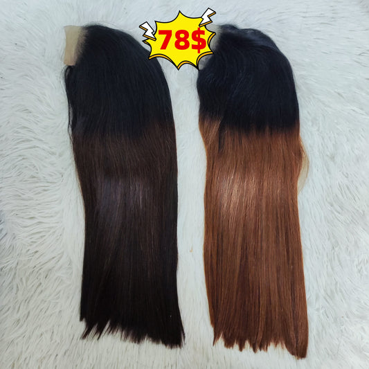 78$ Promotion SDD Vietnamese 5x5 Lace Closure Wigs 16inch 1b4&1b2 Color 100% Human Hair Vietnamese Wigs 230g Wholesale