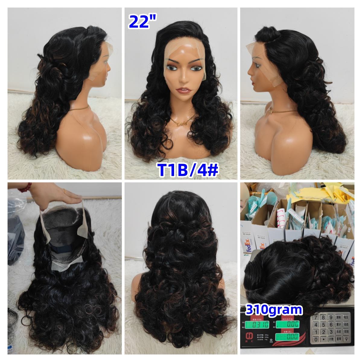100$ Promotion 300% 13x4 Lace Full Frontal Wigs 22inch Bouncy Curly Human Hair Wigs 1B4# 1B99j# Raw Hair 100% Human Hair