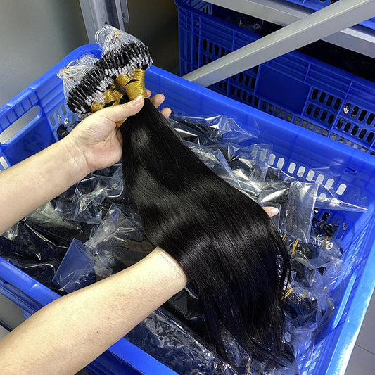 Raw Brazilian Hair Extension I-tip and Micro Links Micro-loop Hair Extensions Onda De Agua 14-26 Inch Micro Ring Loop 120g Hair